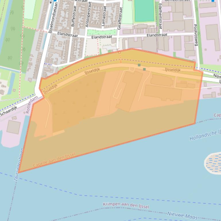 Kaart van postcodegebied 2901BR.