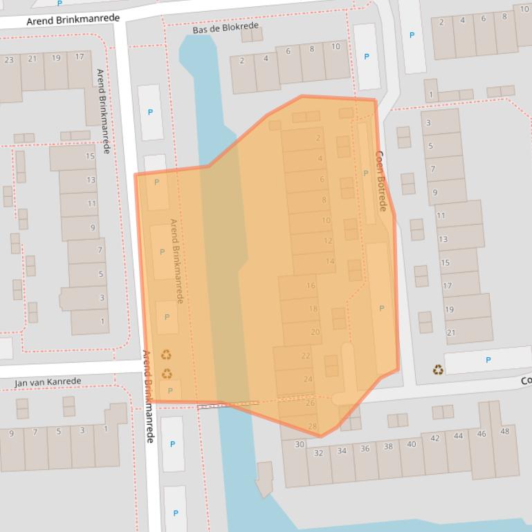 Kaart van postcodegebied 2901CG.