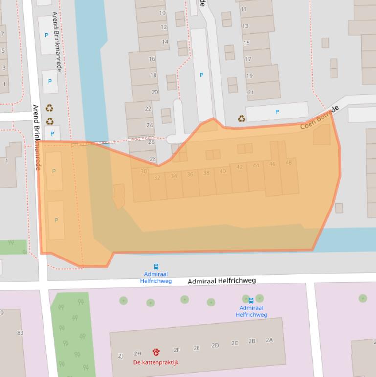 Kaart van postcodegebied 2901CH.