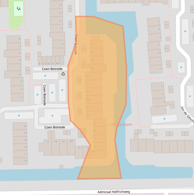 Kaart van postcodegebied 2901CK.