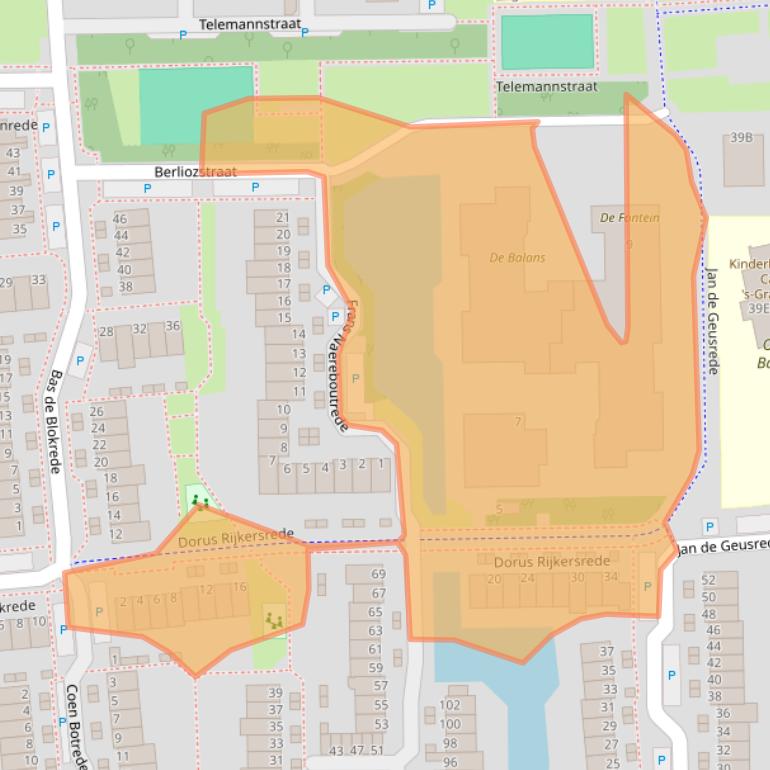 Kaart van postcodegebied 2901CL.