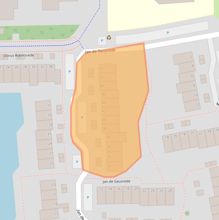 Kaart van postcodegebied 2901CR.