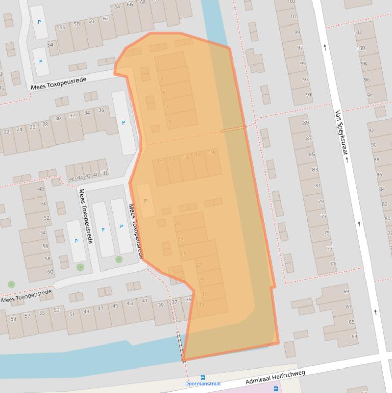 Kaart van postcodegebied 2901CT.