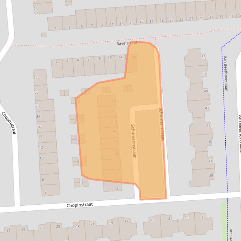 Kaart van postcodegebied 2901EJ.