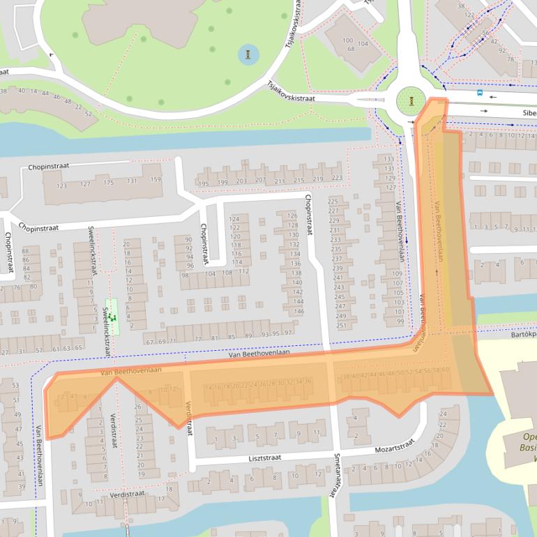Kaart van postcodegebied 2901EL.