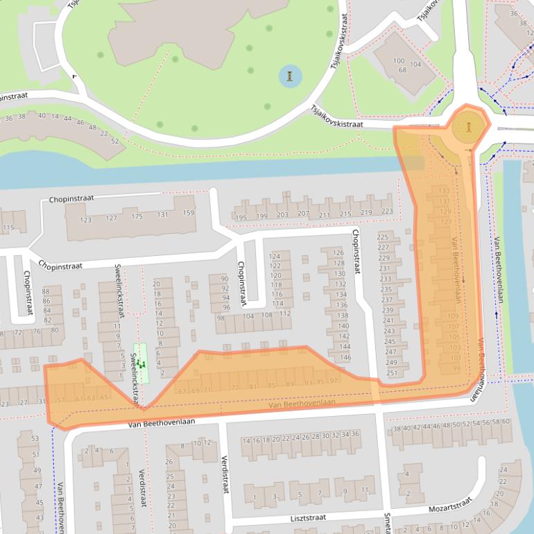 Kaart van postcodegebied 2901EM.