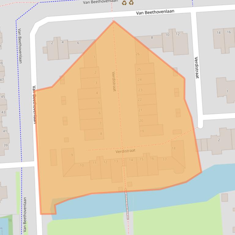 Kaart van postcodegebied 2901EP.