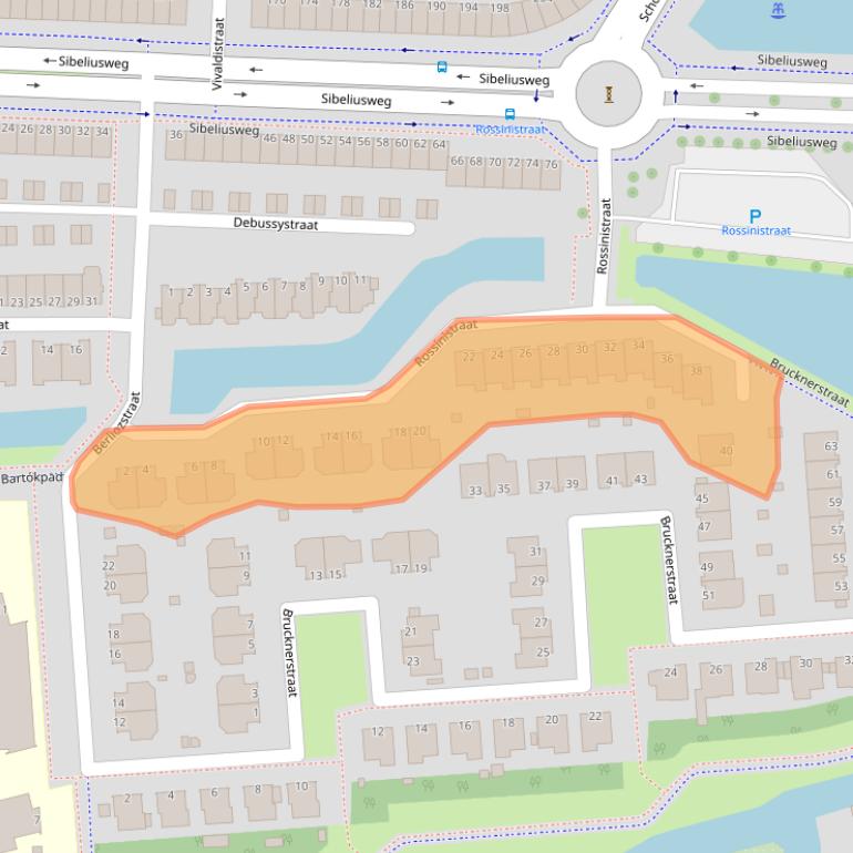 Kaart van postcodegebied 2901GC.