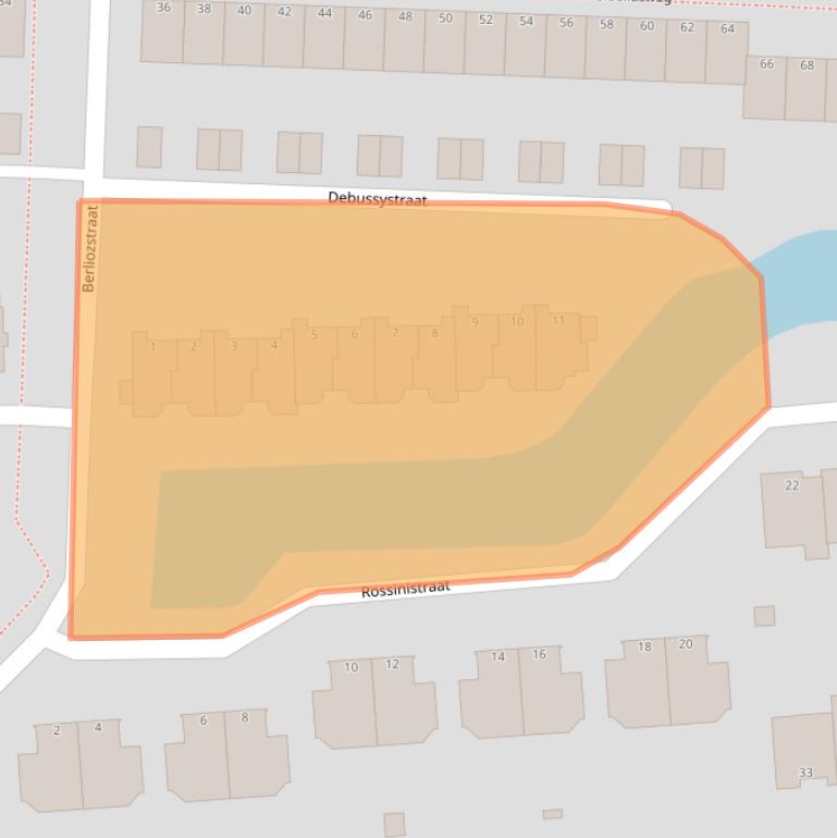 Kaart van postcodegebied 2901GG.