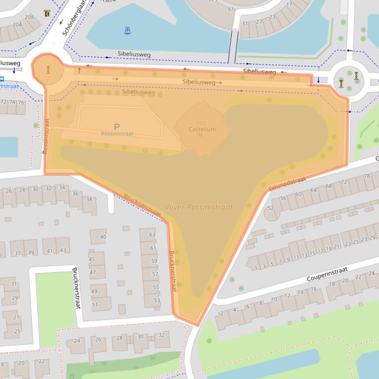 Kaart van postcodegebied 2901GJ.