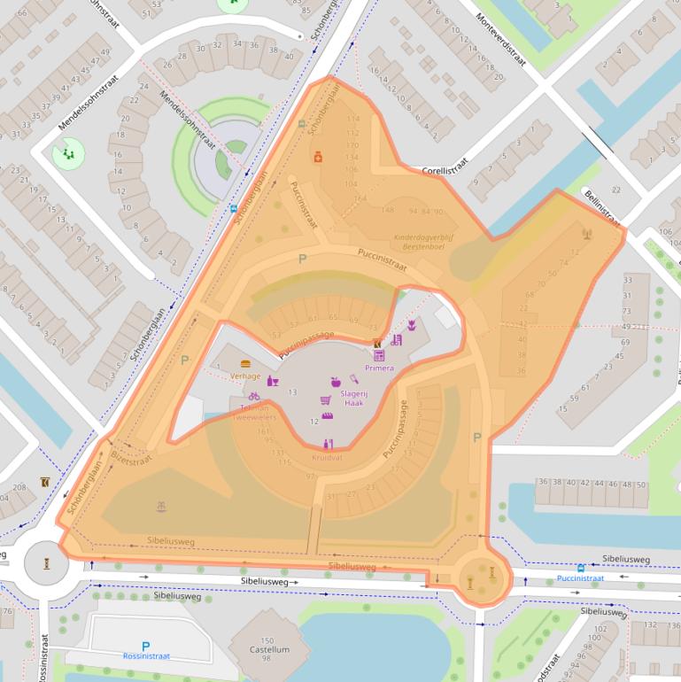 Kaart van postcodegebied 2901GL.