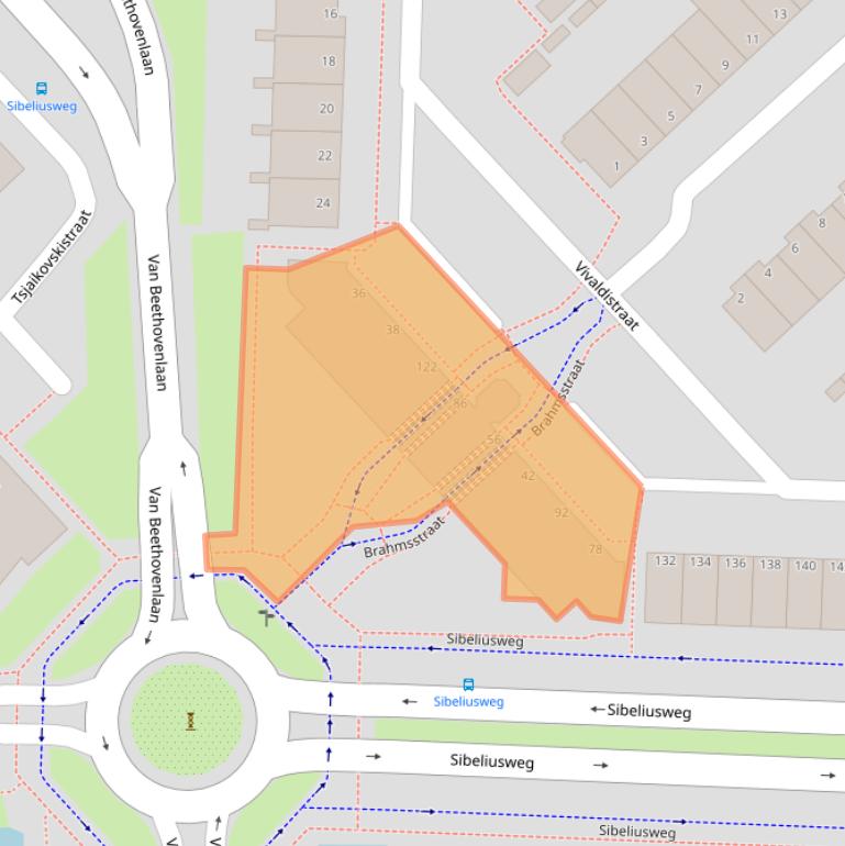 Kaart van postcodegebied 2901HB.