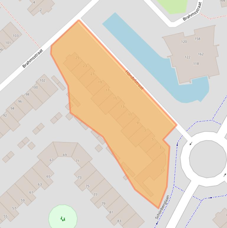 Kaart van postcodegebied 2901JC.