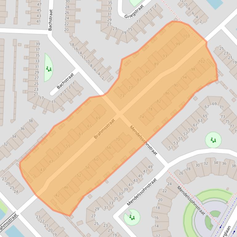 Kaart van postcodegebied 2901JD.