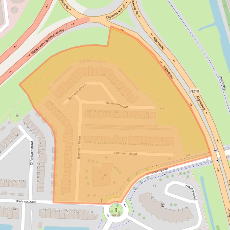 Kaart van postcodegebied 2901JH.