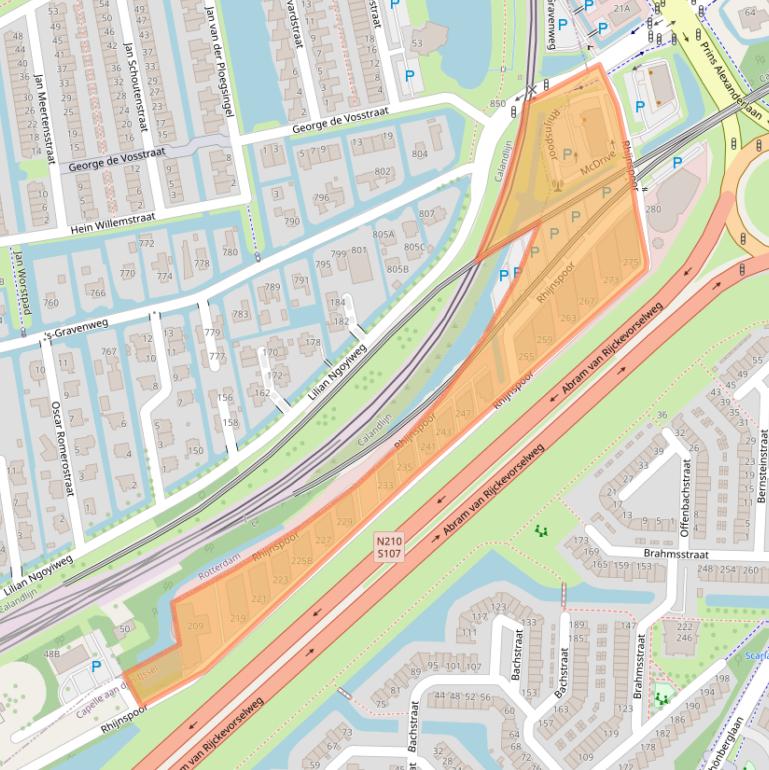 Kaart van postcodegebied 2901LB.