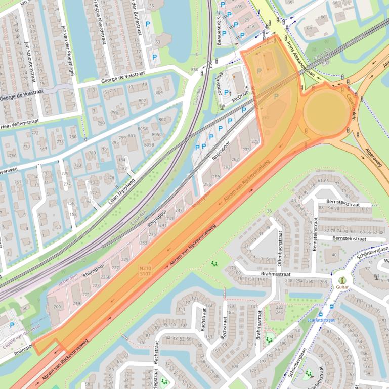 Kaart van postcodegebied 2901LC.