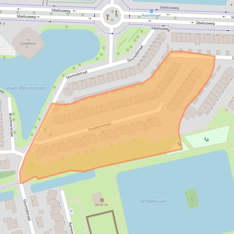 Kaart van postcodegebied 2901RA.