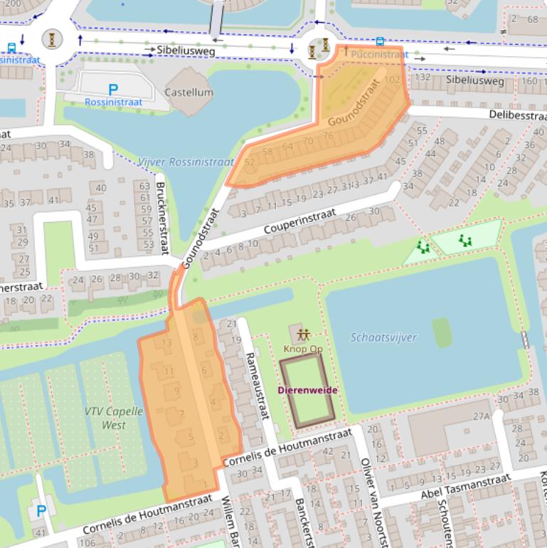 Kaart van postcodegebied 2901RE.