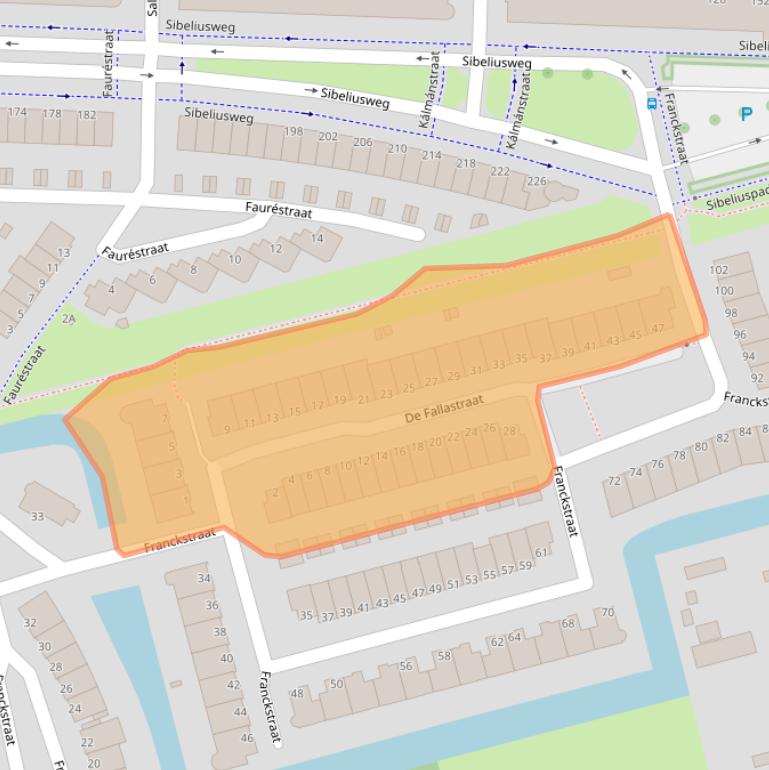 Kaart van postcodegebied 2901RG.