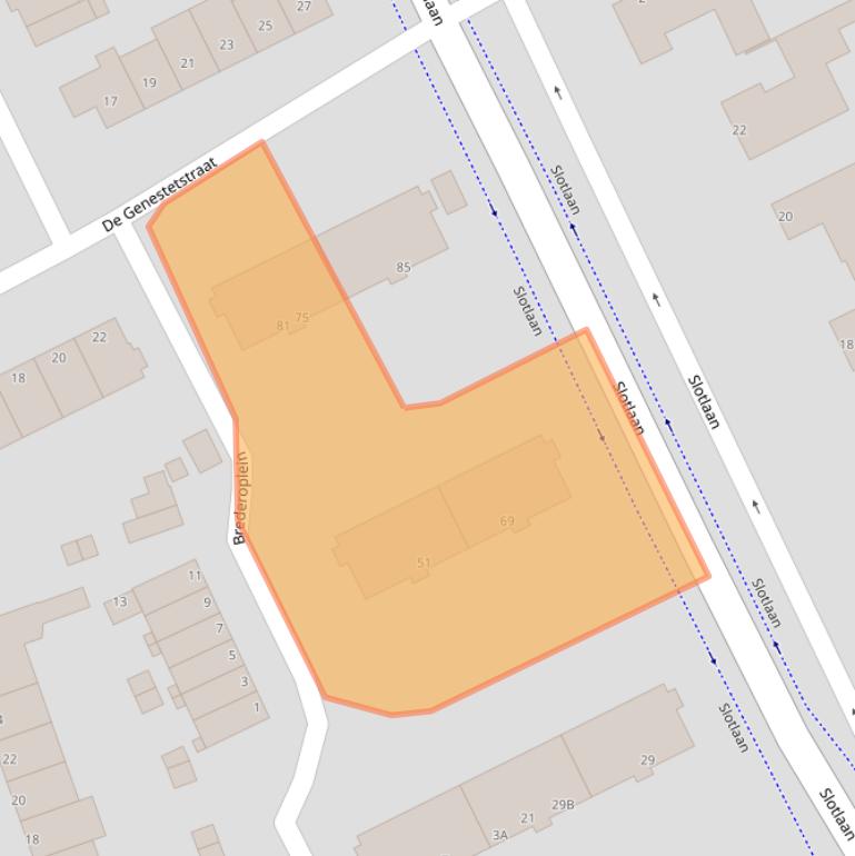 Kaart van postcodegebied 2902AK.