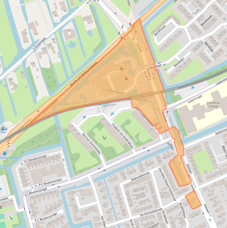 Kaart van postcodegebied 2902AL.