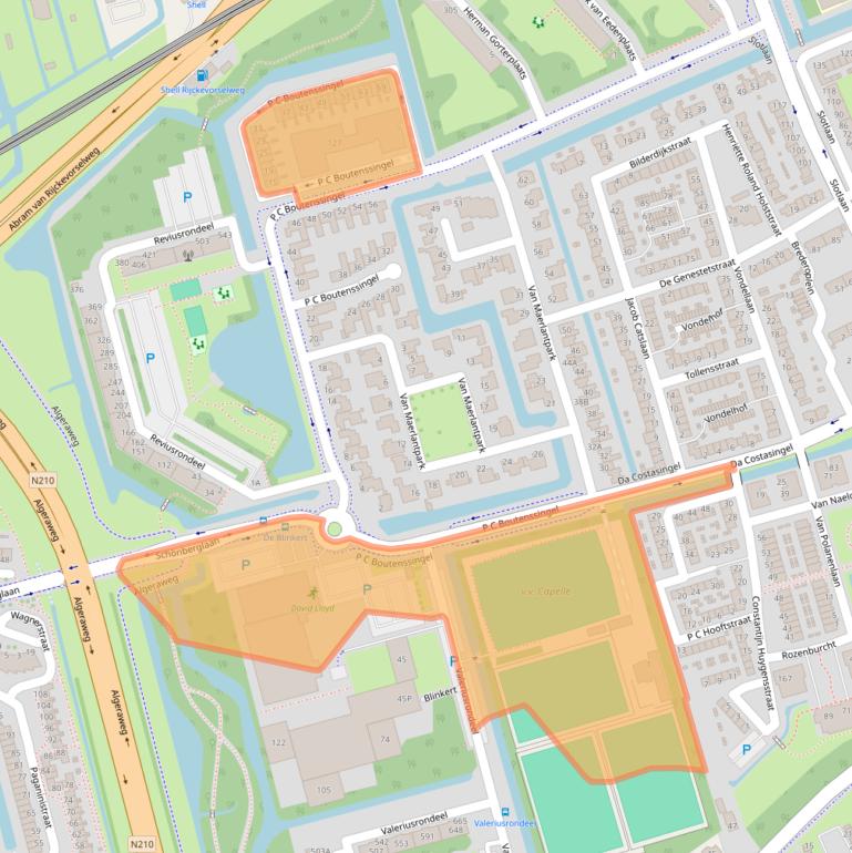 Kaart van postcodegebied 2902BG.