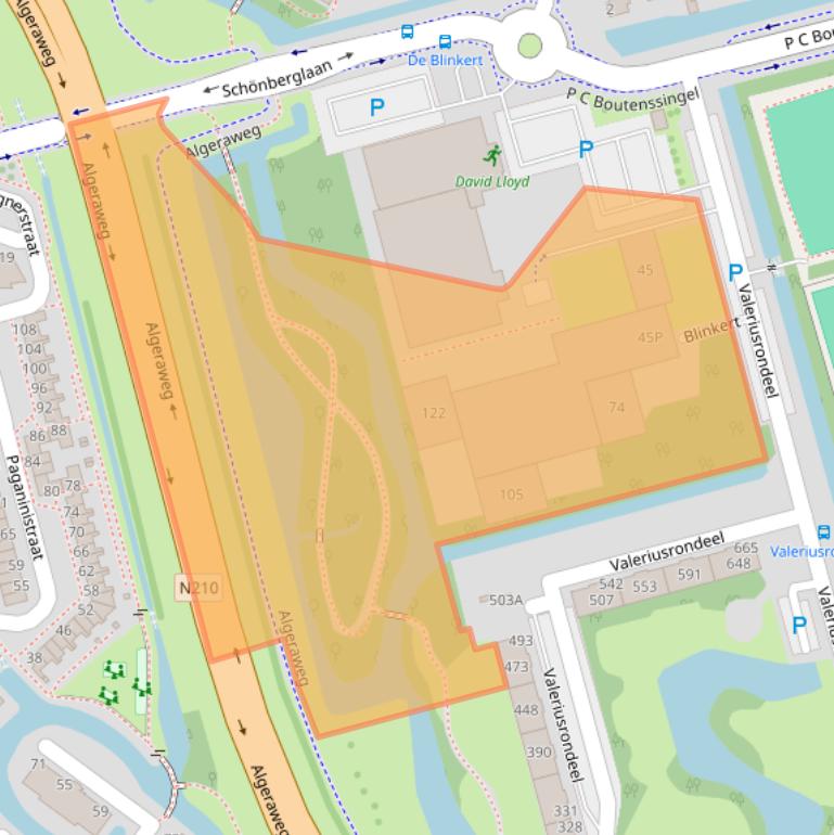 Kaart van postcodegebied 2902BZ.