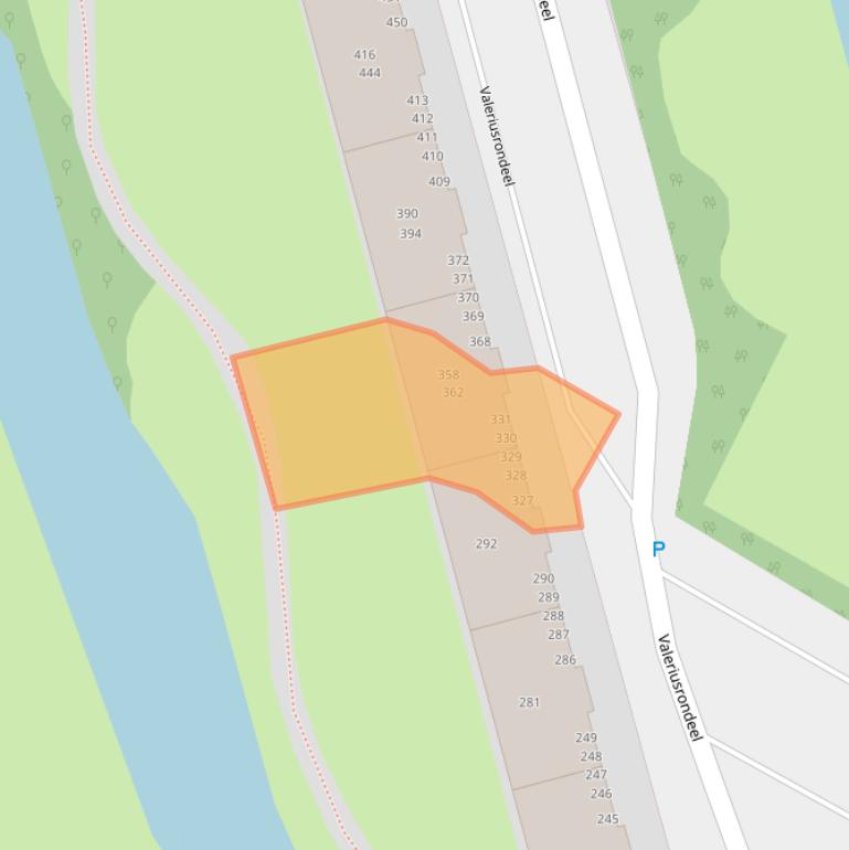 Kaart van postcodegebied 2902CK.