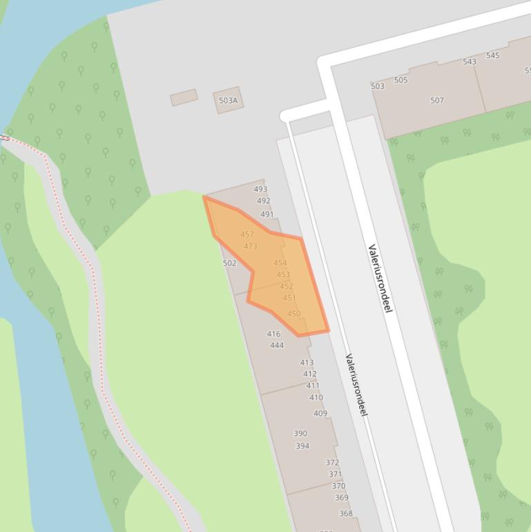 Kaart van postcodegebied 2902CN.