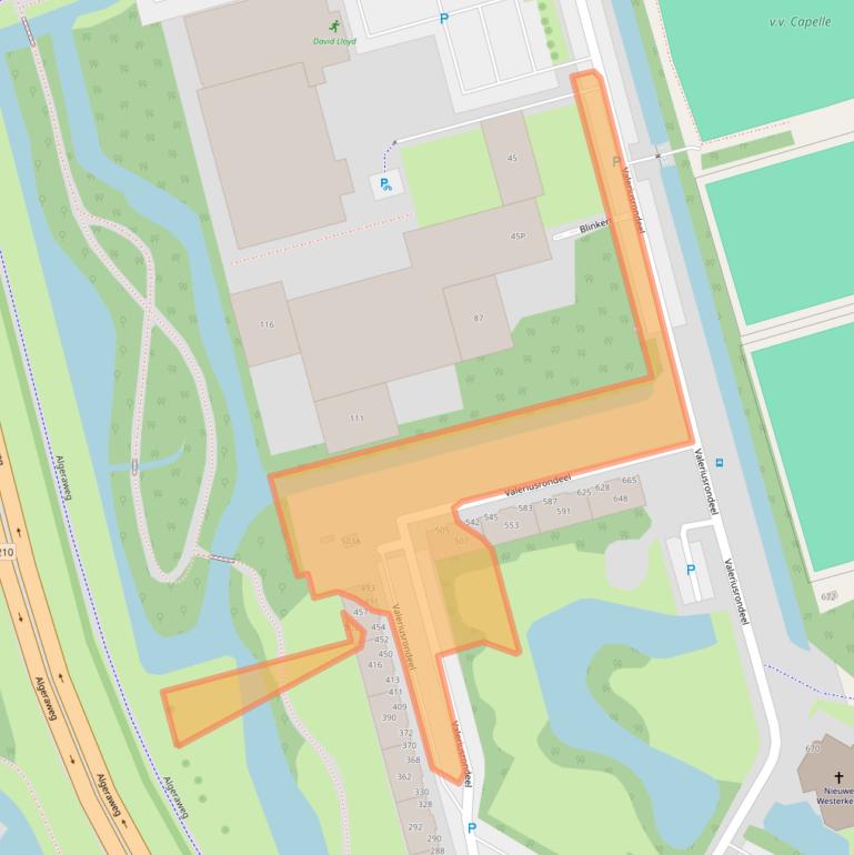 Kaart van postcodegebied 2902CP.