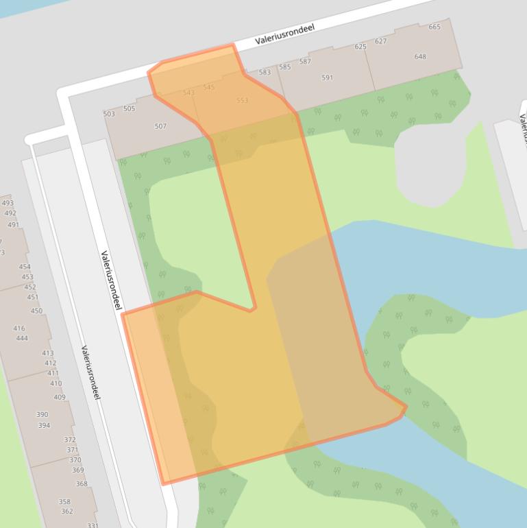 Kaart van postcodegebied 2902CR.