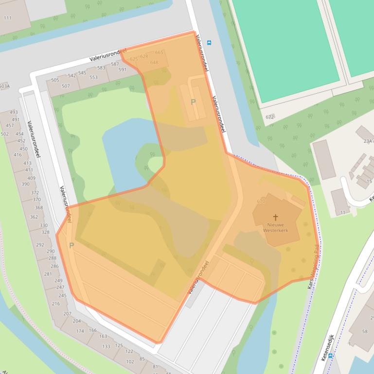 Kaart van postcodegebied 2902CT.