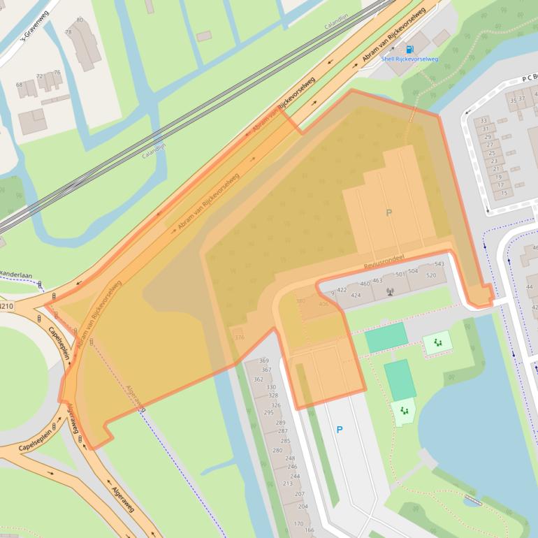 Kaart van postcodegebied 2902EL.