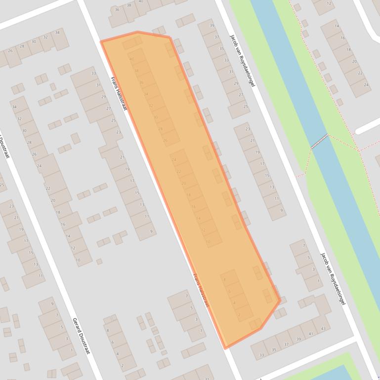 Kaart van postcodegebied 2902GG.