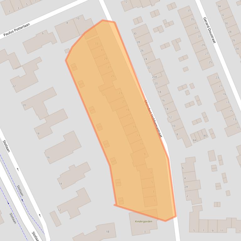 Kaart van postcodegebied 2902GL.