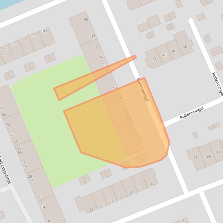 Kaart van postcodegebied 2902GT.