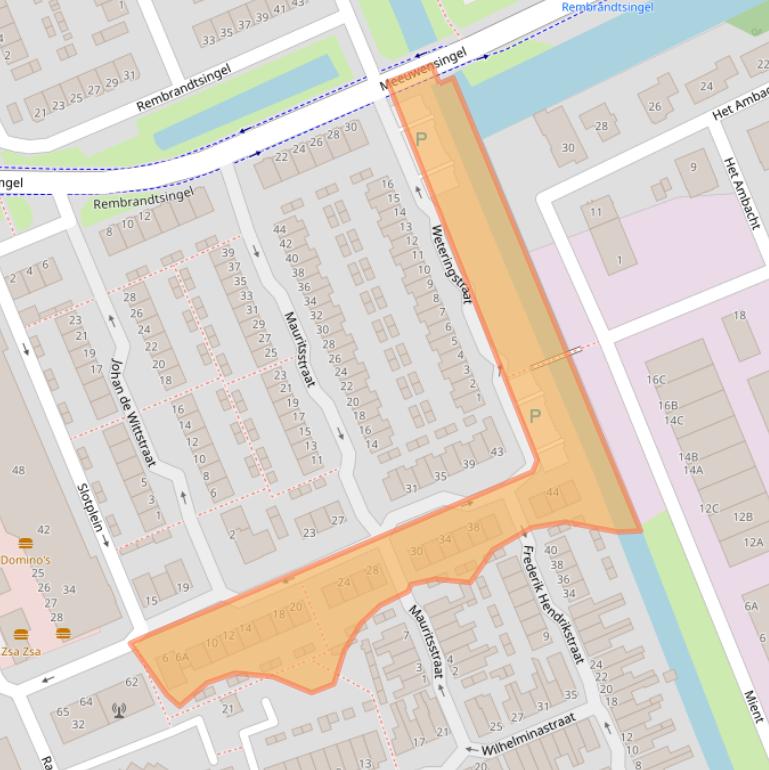 Kaart van postcodegebied 2902HC.