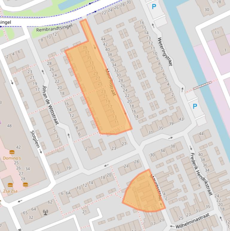 Kaart van postcodegebied 2902HJ.