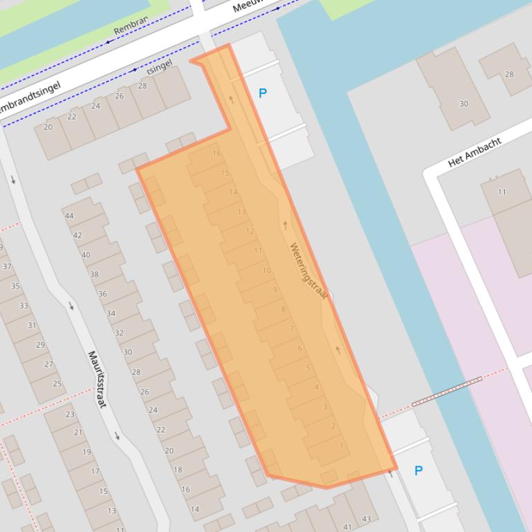 Kaart van postcodegebied 2902HT.