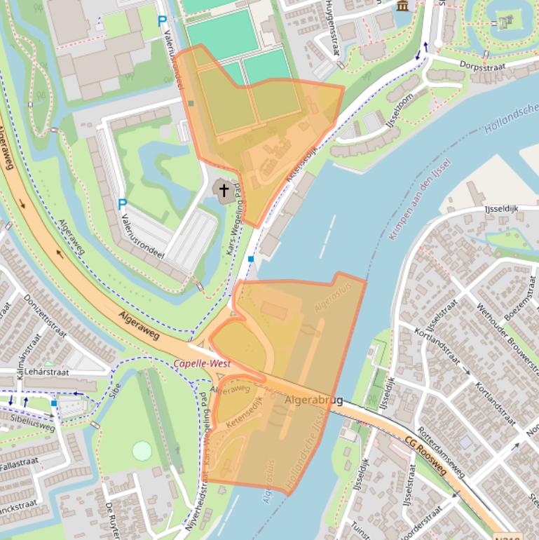 Kaart van postcodegebied 2902LA.