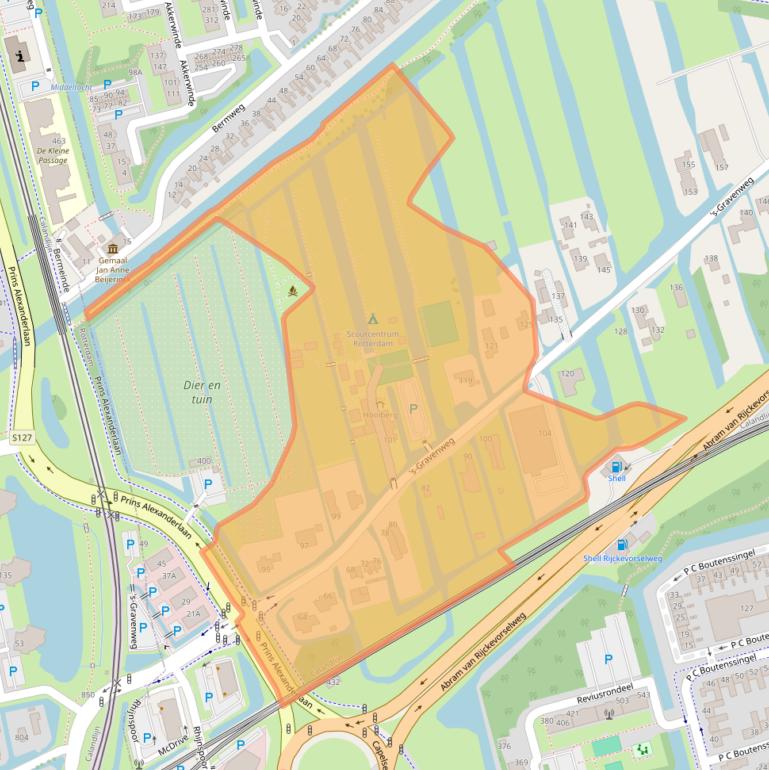 Kaart van postcodegebied 2902LE.