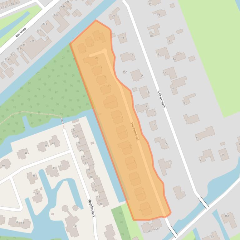 Kaart van postcodegebied 2902LJ.