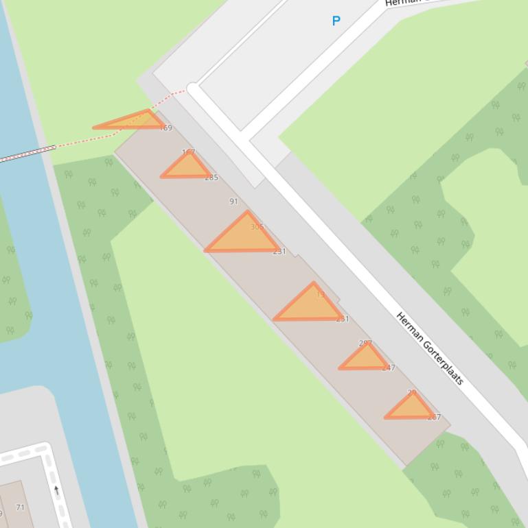 Kaart van postcodegebied 2902TD.