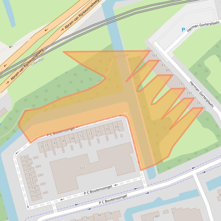 Kaart van postcodegebied 2902TE.