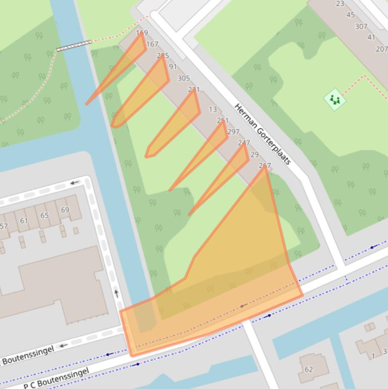 Kaart van postcodegebied 2902TG.