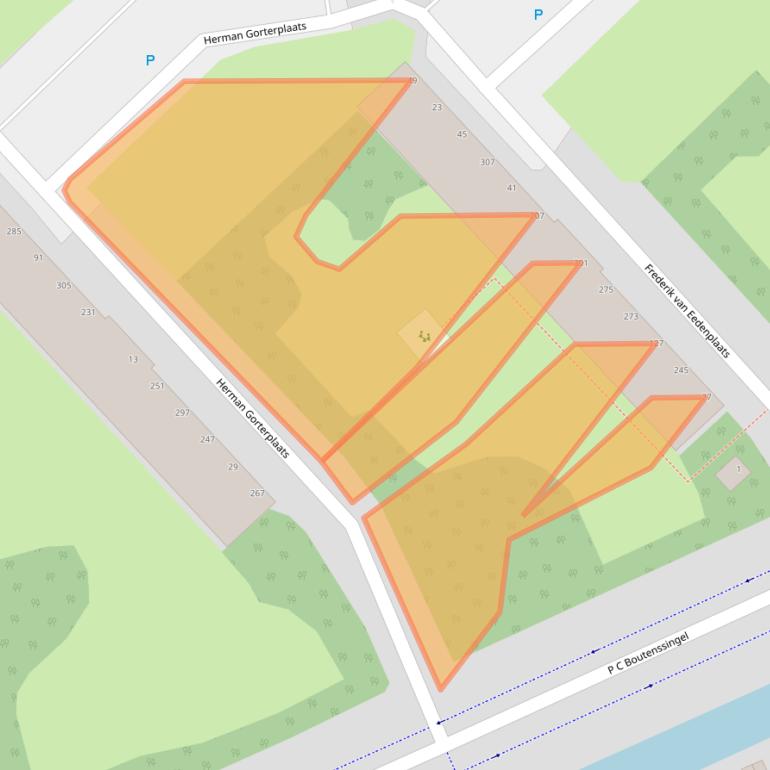 Kaart van postcodegebied 2902VE.