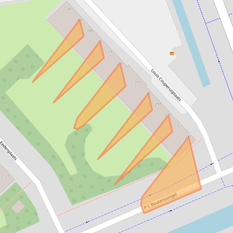 Kaart van postcodegebied 2902XG.