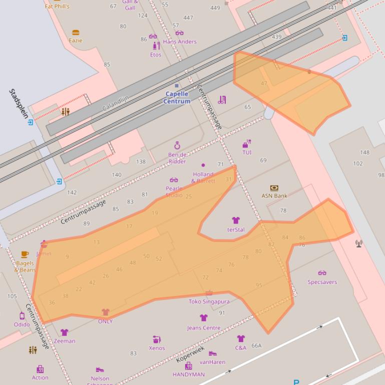 Kaart van postcodegebied 2903AA.