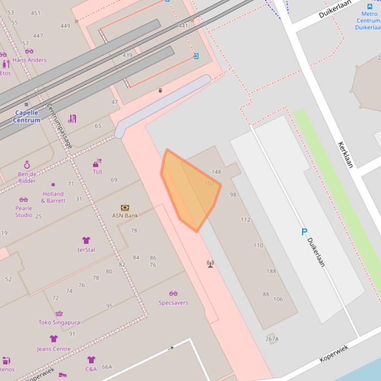 Kaart van postcodegebied 2903AB.